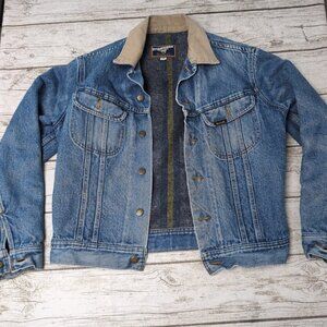 Vintage Stormrider Mustang Blanket Lined Denim Jean Jacket Size 38 Regular